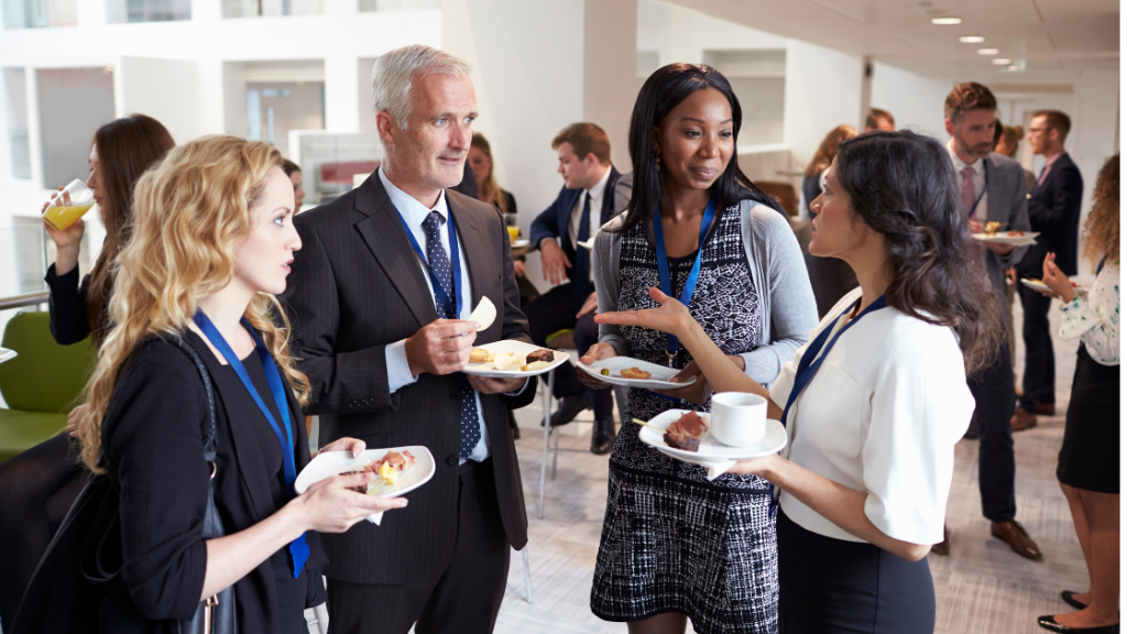 people at networking event